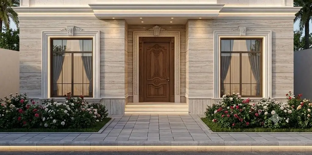 تركيب رخام ترافنتينو | Travertine واجهات
